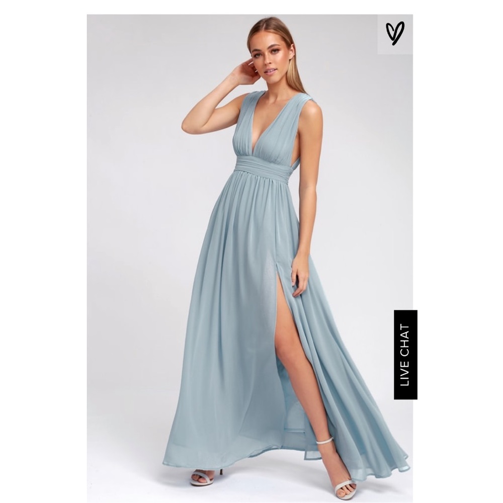 Lulus Heavenly Hues Light Blue Maxi Dress